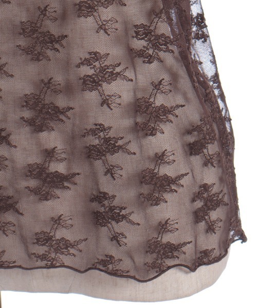 axes femme(アクシーズファム)の「フラワーレースシアーインナー(Tシャツ/カットソー・レディース・ブラック/ホワイト/ブラウン・FREE)」の12枚目の写真