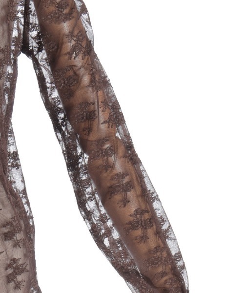 axes femme(アクシーズファム)の「フラワーレースシアーインナー(Tシャツ/カットソー・レディース・ブラック/ホワイト/ブラウン・FREE)」の15枚目の写真