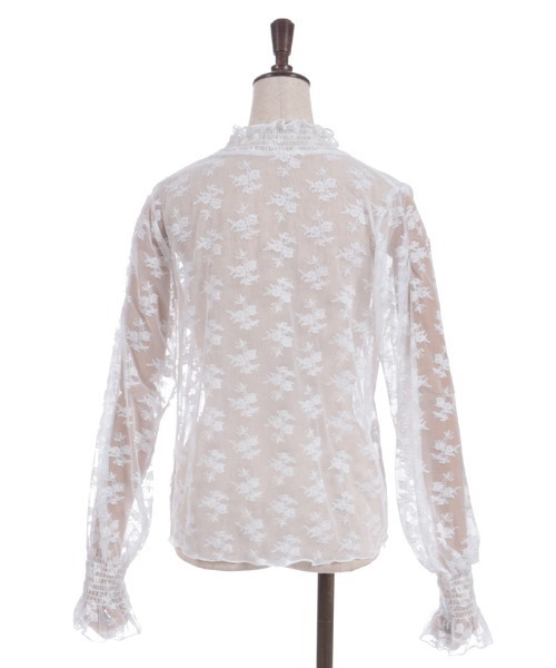 axes femme(アクシーズファム)の「フラワーレースシアーインナー(Tシャツ/カットソー・レディース・ブラック/ホワイト/ブラウン・FREE)」の18枚目の写真