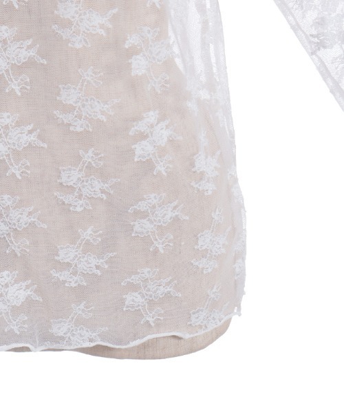 axes femme(アクシーズファム)の「フラワーレースシアーインナー(Tシャツ/カットソー・レディース・ブラック/ホワイト/ブラウン・FREE)」の20枚目の写真