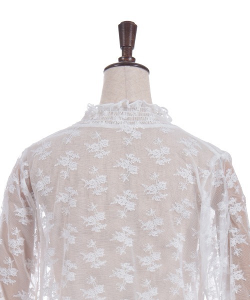 axes femme(アクシーズファム)の「フラワーレースシアーインナー(Tシャツ/カットソー・レディース・ブラック/ホワイト/ブラウン・FREE)」の22枚目の写真