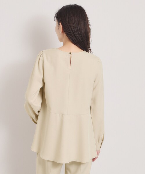 ITS'DEMO(イッツデモ)の「【洗濯機OK/イージーケア】ツイルストレッチペプラムブラウス(シャツ/ブラウス・レディース・ナチュラル/ブラック・00)」の16枚目の写真