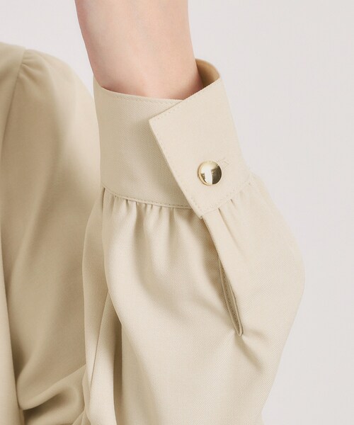 ITS'DEMO(イッツデモ)の「【洗濯機OK/イージーケア】ツイルストレッチペプラムブラウス(シャツ/ブラウス・レディース・ナチュラル/ブラック・00)」の20枚目の写真