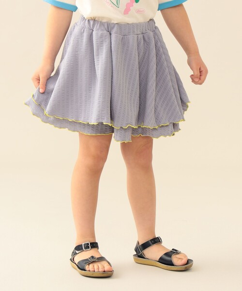 BEAMS mini(ビームスミニ)の「インショーツ フレアスカート 2026SS(90~140cm)(スカート・キッズ・ミント/パープル系その他4・140/130/120/110/100/90)」の3枚目の写真