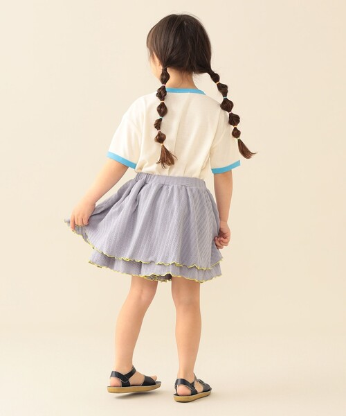 BEAMS mini(ビームスミニ)の「インショーツ フレアスカート 2026SS(90~140cm)(スカート・キッズ・ミント/パープル系その他4・140/130/120/110/100/90)」の6枚目の写真