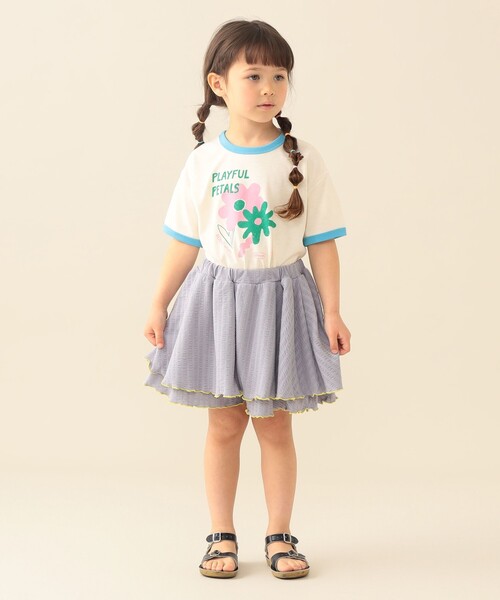 BEAMS mini(ビームスミニ)の「インショーツ フレアスカート 2026SS(90~140cm)(スカート・キッズ・ミント/パープル系その他4・140/130/120/110/100/90)」の7枚目の写真