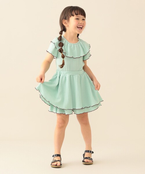 BEAMS mini(ビームスミニ)の「インショーツ フレアスカート 2026SS(90~140cm)(スカート・キッズ・ミント/パープル系その他4・140/130/120/110/100/90)」の10枚目の写真