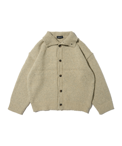 OTHERFITS(アザーフィッツ)の「オーバーサイズハイネックニットカーディガン(ベージュ)(カーディガン/ボレロ・メンズ・その他・FREE)」の1枚目の写真