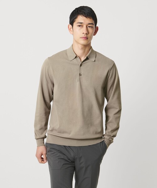 UNITED ARROWS（ユナイテッドアローズ）の「ニットポロシャツ UA COZY ウォッシャブル（ニット/セーター・メンズ・ベージュ/ブラック/ネイビー・XXL/S/M/L/XL）」の2枚目の写真
