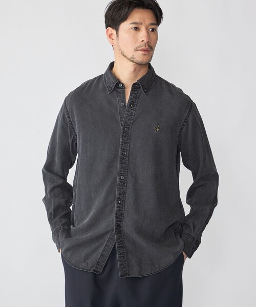 SHIPS(シップス)の「【WEB限定】SHIPS:〈手洗い可能〉リヨセル エア ボタンダウン デニム シャツ(シャツ/ブラウス・メンズ・ネイビー/ライトブルー/ブラック・LARGE/MEDIUM/SMALL/X-LARGE)」の2枚目の写真