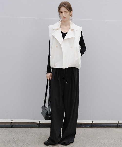 tageechita（タジチタ）の「【tageechita】ラップネック 長袖カットソー（Tシャツ/カットソー・レディース・ブラック/アイボリー・L/M/S）」の11枚目の写真