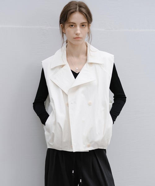 tageechita（タジチタ）の「【tageechita】ラップネック 長袖カットソー（Tシャツ/カットソー・レディース・ブラック/アイボリー・L/M/S）」の21枚目の写真