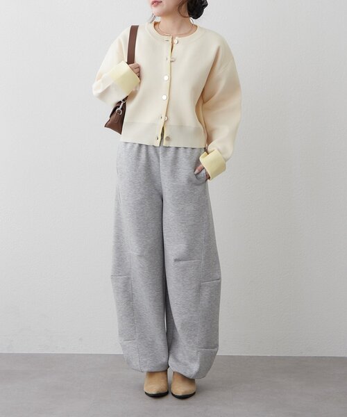 Remind me and forever（リマインドミーアンドフォーエバー）の「【もちもち感が魅力】配色デザインスポンディッシュカーディガン（カーディガン/ボレロ・レディース・アイボリー/ライトグレー/ベージュ/ネイビー・FREE）」の18枚目の写真