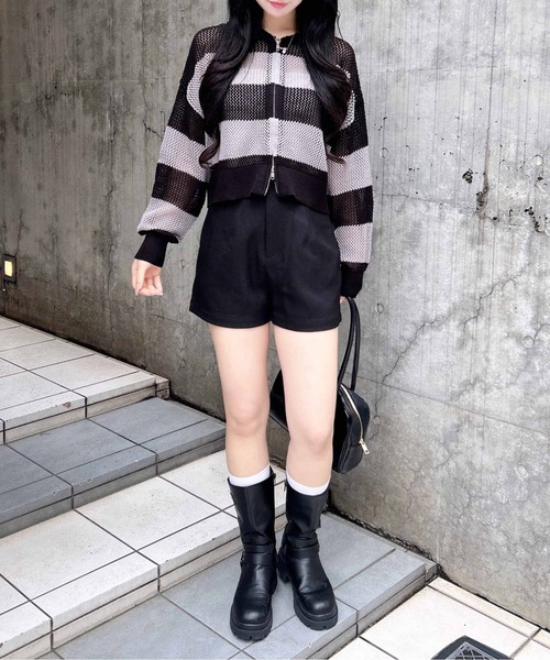 INGNI（イング）の「タイトショートパンツ（その他パンツ・レディース・ブラック/グレー・FREE）」の9枚目の写真