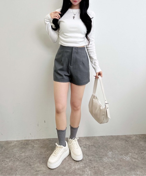 INGNI（イング）の「タイトショートパンツ（その他パンツ・レディース・ブラック/グレー・FREE）」の15枚目の写真