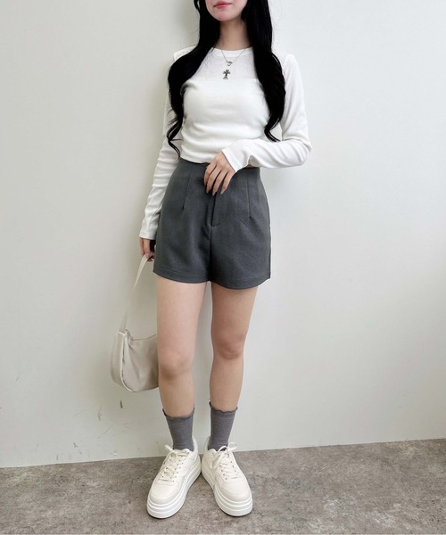 INGNI（イング）の「タイトショートパンツ（その他パンツ・レディース・ブラック/グレー・FREE）」の16枚目の写真