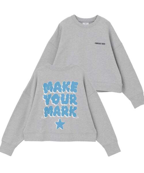 CONVERSE TOKYO(コンバーストウキョウ)の「BACK PRINT MESSAGE SWEAT(スウェット・レディース・ベージュ/ブラック/グレー・FREE)」の3枚目の写真