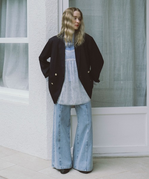 archives(アルシーヴ)の「金釦オーバーショルダーテーラードジャケット(テーラードジャケット・レディース・ネイビー/ベージュ・MEDIUM)」の14枚目の写真