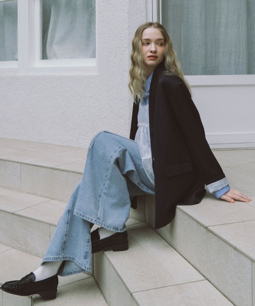 archives(アルシーヴ)の「金釦オーバーショルダーテーラードジャケット(テーラードジャケット・レディース・ネイビー/ベージュ・MEDIUM)」の10枚目の写真