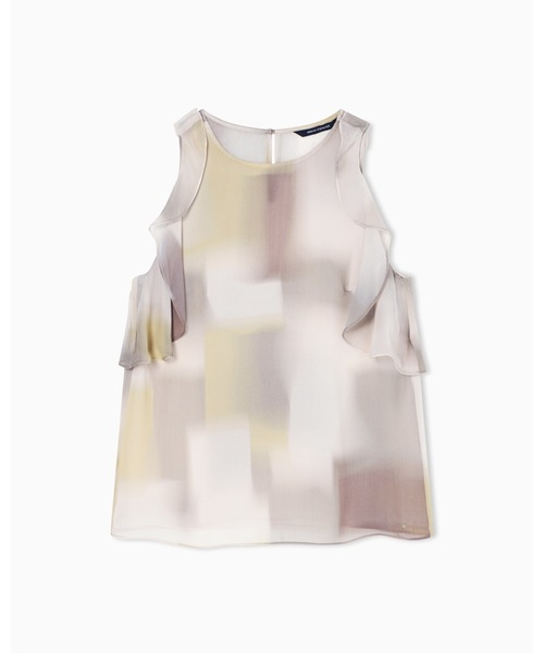 ARMANI EXCHANGE（アルマーニエクスチェンジ）の「【A|X アルマーニ エクスチェンジ】＜オンライン限定＞クリンクルヴィスコース ノースリーブフリルブラウス（シャツ/ブラウス・レディース・アイボリー・X-SMALL/SMALL/MEDIUM/LARGE）」の5枚目の写真