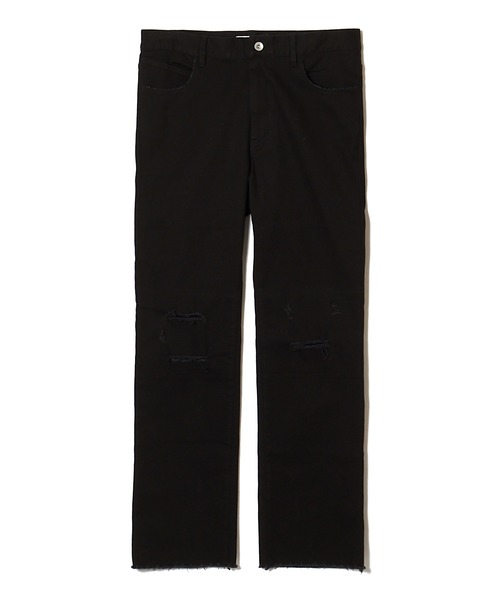 MSML(エムエスエムエル)の「STRETCH TWILL DESTROY CROPPED PANTS(デニムパンツ・メンズ・ブラック・M/L/XL)」の9枚目の写真