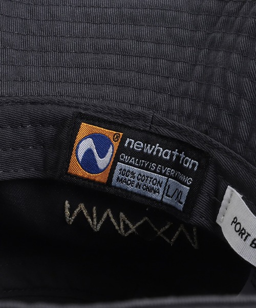 PORT BY ARK（ポートバイアーク）の「PORT BY ARK / ポートバイアーク：Bucket Hat“Oval Logo Port”：PO19-CP01[COR]（ハット・メンズ・チャコールグレー/ブラック・1/2）」の16枚目の写真