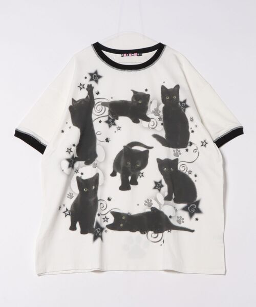 L.H.P(エルエイチピー)の「CFIERCE/フィアス/MAGIC KITTY OVERSIZED T-SHIRTS(Tシャツ/カットソー・レディース・ホワイト・S/M)」の8枚目の写真