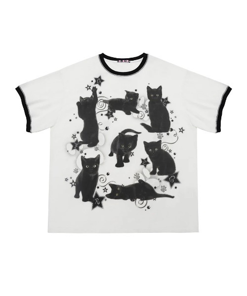 L.H.P(エルエイチピー)の「CFIERCE/フィアス/MAGIC KITTY OVERSIZED T-SHIRTS(Tシャツ/カットソー・レディース・ホワイト・S/M)」の5枚目の写真