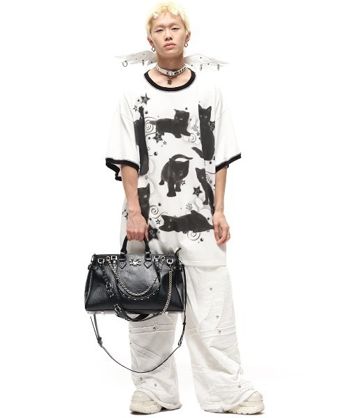 L.H.P(エルエイチピー)の「CFIERCE/フィアス/MAGIC KITTY OVERSIZED T-SHIRTS(Tシャツ/カットソー・レディース・ホワイト・S/M)」の7枚目の写真
