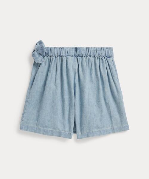 POLO RALPH LAUREN CHILDRENSWEAR(ポロ ラルフ ローレン チルドレンズウェア)の「インディゴ シャンブレー フェイクラップ スコート(その他パンツ・キッズ・ブルー・6/4/3)」の3枚目の写真