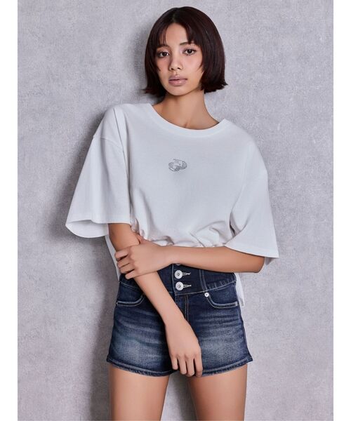 GYDA（ジェイダ）の「GD BACK GYDA BIG Tシャツ（Tシャツ/カットソー・レディース・ブラック/オフホワイト/グレー/チャコールグレー・FREE）」の10枚目の写真