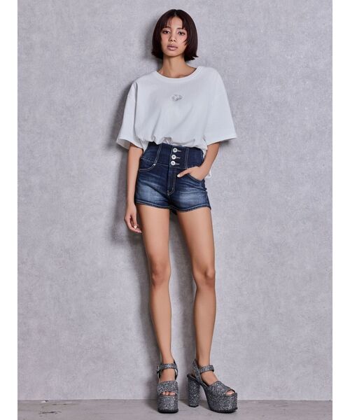 GYDA（ジェイダ）の「GD BACK GYDA BIG Tシャツ（Tシャツ/カットソー・レディース・ブラック/オフホワイト/グレー/チャコールグレー・FREE）」の14枚目の写真