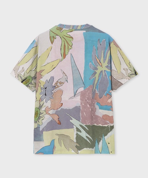 Paul Smith(ポールスミス)の「"River Collage" プリント 半袖Tシャツ / 163518 919T(Tシャツ/カットソー・メンズ・グレイッシュブルー/チェリーレッド・MEDIUM/X-LARGE/LARGE)」の4枚目の写真