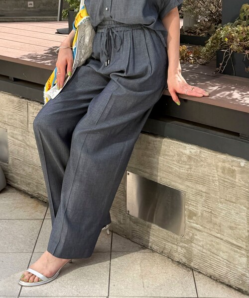 MICO COULIER(ミコクリエ)の「《セットアップ対応》シアーデニムワイドパンツ(デニムパンツ・レディース・ライトブルー/インディゴブルー・38/36)」の17枚目の写真