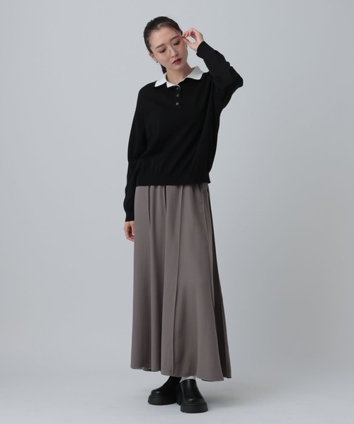 LEPSIM（レプシィム）の「12ゲージレイヤーカラーポロ　639469（ニット/セーター・レディース・グリーン/ブラック/イエロー/グレー・FREE）」の10枚目の写真