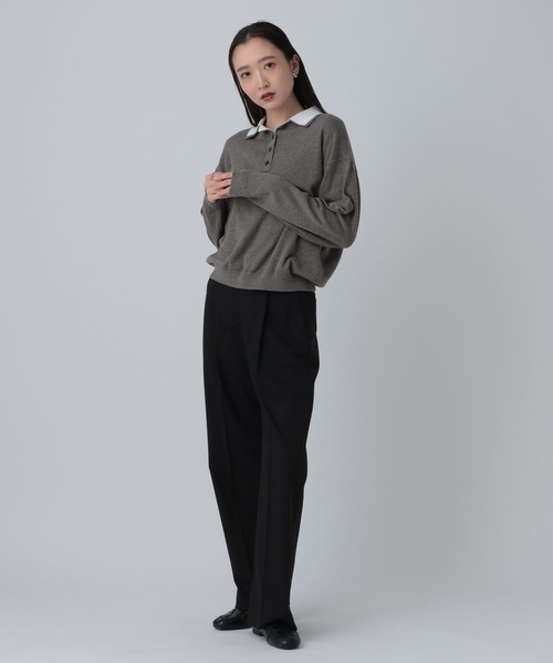 LEPSIM（レプシィム）の「12ゲージレイヤーカラーポロ　639469（ニット/セーター・レディース・グリーン/ブラック/イエロー/グレー・FREE）」の14枚目の写真