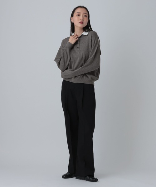 LEPSIM（レプシィム）の「12ゲージレイヤーカラーポロ　639469（ニット/セーター・レディース・グリーン/ブラック/イエロー/グレー・FREE）」の15枚目の写真