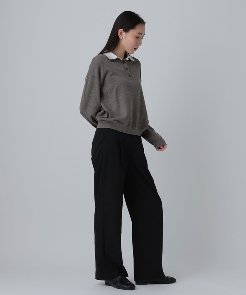 LEPSIM（レプシィム）の「12ゲージレイヤーカラーポロ　639469（ニット/セーター・レディース・グリーン/ブラック/イエロー/グレー・FREE）」の16枚目の写真