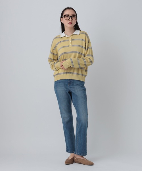 LEPSIM（レプシィム）の「12ゲージレイヤーカラーポロ　639469（ニット/セーター・レディース・グリーン/ブラック/イエロー/グレー・FREE）」の20枚目の写真