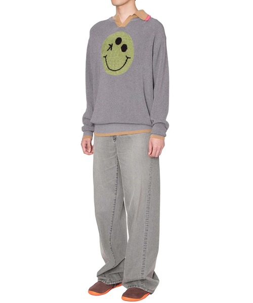 kolor（カラー）の「【kolor/カラー】26SCM-N03304 KNIT PO（ニット/セーター・メンズ・イエロー/グレー・3/5）」の3枚目の写真