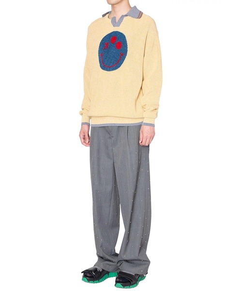 kolor（カラー）の「【kolor/カラー】26SCM-N03304 KNIT PO（ニット/セーター・メンズ・イエロー/グレー・3/5）」の4枚目の写真