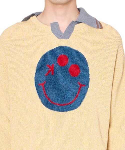 kolor（カラー）の「【kolor/カラー】26SCM-N03304 KNIT PO（ニット/セーター・メンズ・イエロー/グレー・3/5）」の7枚目の写真