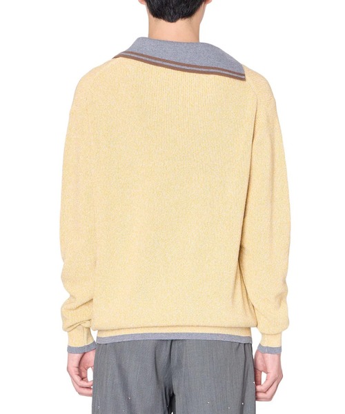 kolor（カラー）の「【kolor/カラー】26SCM-N03304 KNIT PO（ニット/セーター・メンズ・イエロー/グレー・3/5）」の8枚目の写真