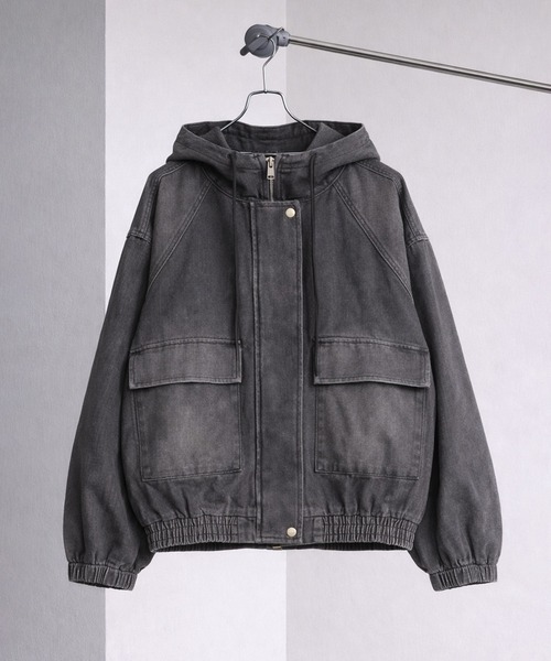 CALIFORNIA OUTFITTERS(カリフォルニア アウトフィッターズ)の「2D8 VINTAGE FADE DENIM HOOD BLOUSON(デニムジャケット・メンズ・ライトブルー/チャコール・FREE)」の5枚目の写真