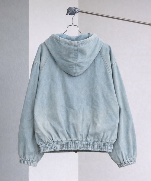 CALIFORNIA OUTFITTERS(カリフォルニア アウトフィッターズ)の「2D8 VINTAGE FADE DENIM HOOD BLOUSON(デニムジャケット・メンズ・ライトブルー/チャコール・FREE)」の7枚目の写真