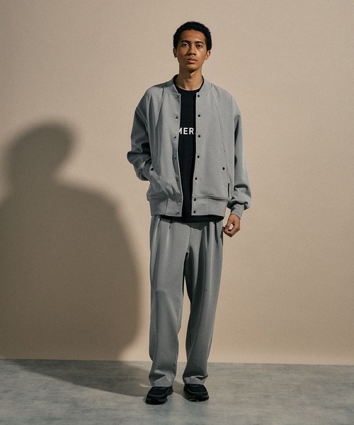 niko and...（ニコアンド）の「[NUMERALS]SOFT STADIUM BLOUSON（ブルゾン・メンズ・グレー/ブラック・MEDIUM/LARGE）」の22枚目の写真