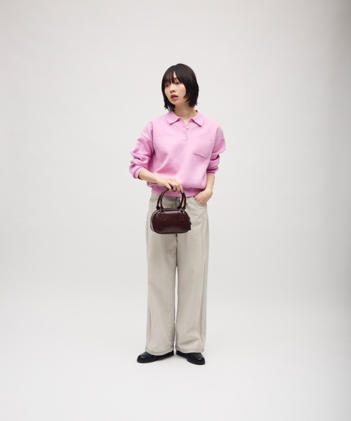 TONER(トナー)の「ラウンドミニバッグ/ロゴプレート付き(ショルダーバッグ・レディース・レッド/ブラウン/ブラック・FREE)」の12枚目の写真