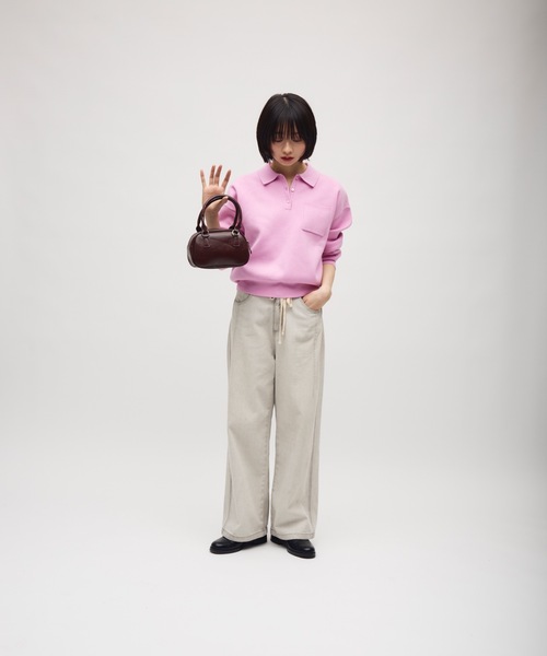 TONER(トナー)の「ラウンドミニバッグ/ロゴプレート付き(ショルダーバッグ・レディース・レッド/ブラウン/ブラック・FREE)」の13枚目の写真
