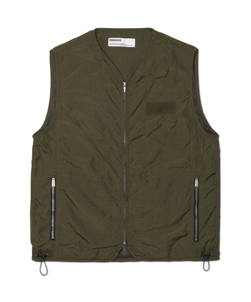 NOMANUAL(NOMANUAL)の「GRAPHIC NYLON VEST - KHAKI(ベスト・レディース・その他・SMALL/MEDIUM/LARGE)」の1枚目の写真