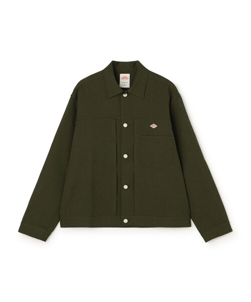 DANTON（ダントン）の「Men's Polyester Twill Jeans Jacket Style Shirt Blouson（その他アウター・メンズ・グレイッシュベージュ/オリーブ・40/38/42/44）」の2枚目の写真